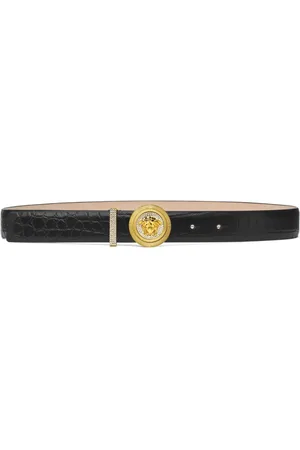 VERSACE Ceinture Medusa Biggie à effet peau de crocodile