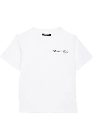 Balmain T-shirt en coton à logo brodé