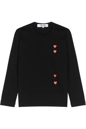 Comme des Garçons T-shirt en coton à imprimé coeur