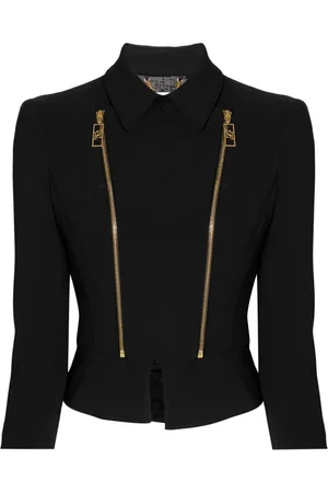 Elisabetta Franchi Veste péplum à détails de zips
