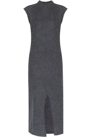Jil Sander Robe longue en maille à fente avant