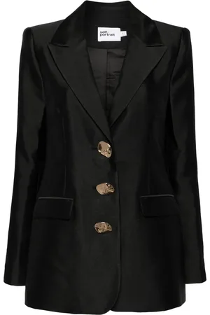 Self-Portrait Blazer boutonné à revers pointus
