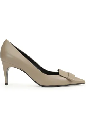 Sergio Rossi Chaussures en cuir à fini métallisé 45 mm
