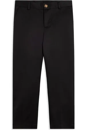 VERSACE Pantalon en coton à coupe droite