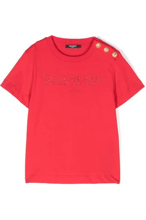 Balmain T-shirt à logo pailleté