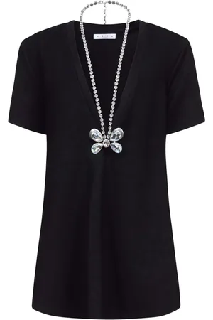AREA Robe-chemise à breloque papillon