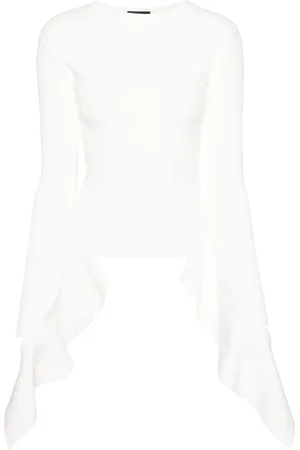 MUGLER Haut en maille à design asymétrique