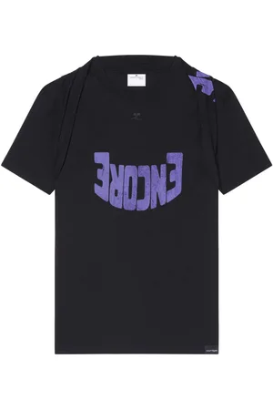 Courrèges T-shirt à imprimé graphique