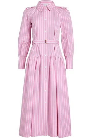 Patou Robe-chemise longue à rayures