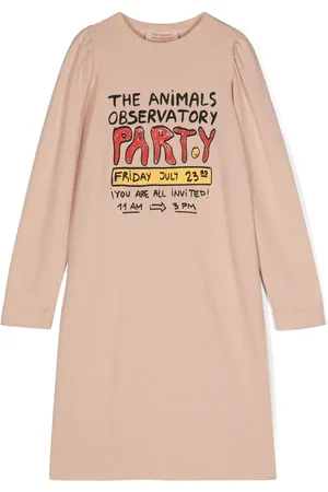 The Animals Observatory Robe courte à imprimé graphique