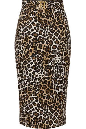 Elisabetta Franchi Jupe Animalier à coupe mi-longue