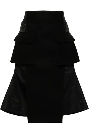 SACAI Jupe mi-longue à empiècements