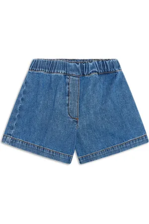 VERSACE Short en jean à taille élastiquée