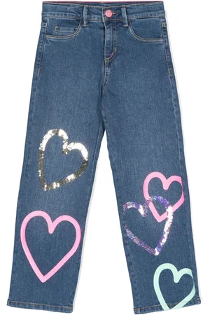 Billieblush Jean à motif cœur