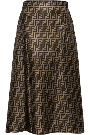 Fendi Jupe mi-longue à motif monogrammé