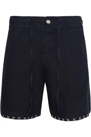 THE ELDER STATESMAN Short en lin à coutures contrastantes