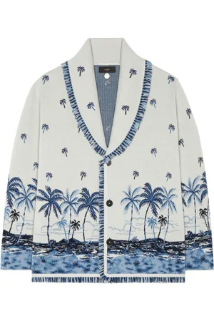 Alanui Cardigan en laine à imprimé hawaïen