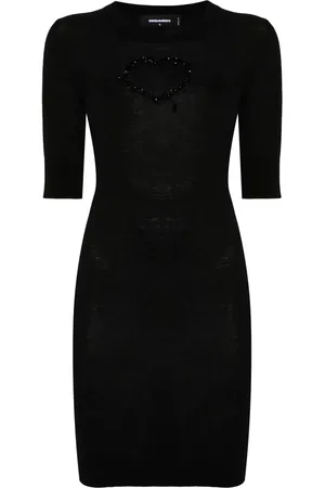 Dsquared2 Robe courte à ornements en cristal