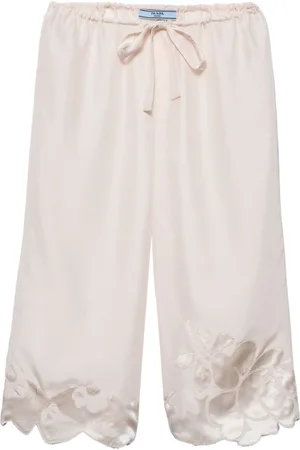 Prada Bermuda en soie à broderies