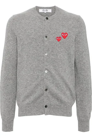 Comme des Garçons Cardigan en laine à patch cœur