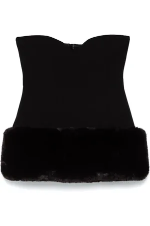 MAGDA BUTRYM Corset bordé de fourrure artificielle