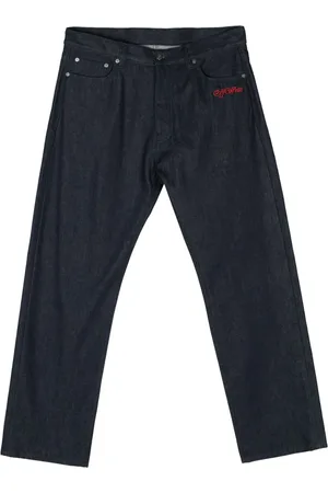 OFF-WHITE Jean à logo brodé