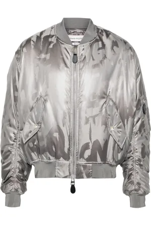 Alexander McQueen Veste bomber à logo imprimé