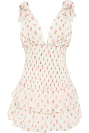LOVESHACKFANCY Robe Rossi à coupe courte