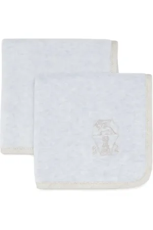 Brunello Cucinelli Lot de deux serviettes en tissu éponge