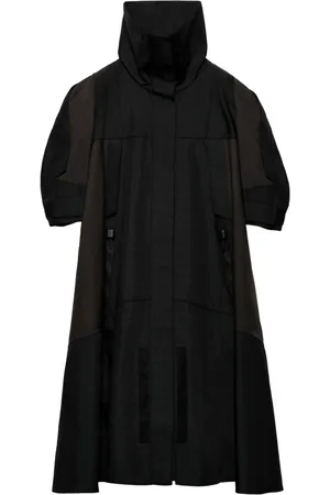 Prada Manteau boutonné à empiècements contrastants