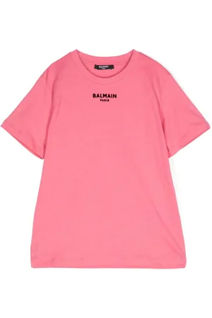 Balmain T-shirt en coton à logo floqué