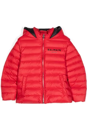 Balmain Doudoune à logo imprimé