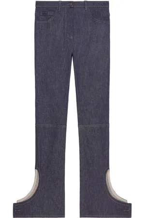 Courrèges Jean droit à logo brodé