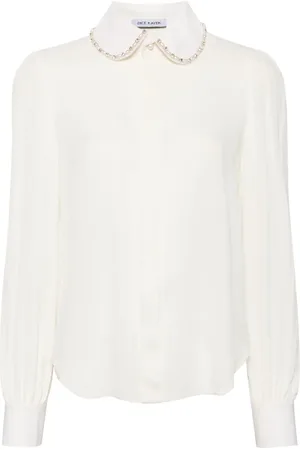 DICE KAYEK Chemise en soie à col orné de perles