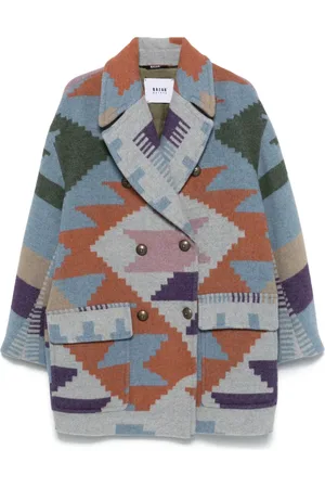 Bazar Deluxe Manteau à motif en intarsia