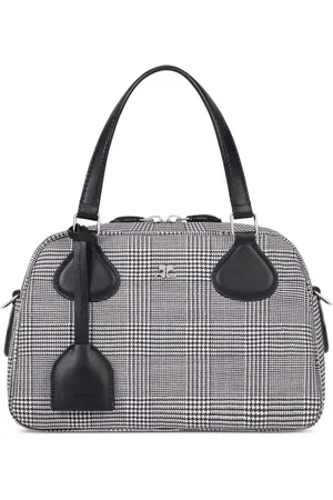Courrèges Sac fourre-tout à motif pied-de-poule