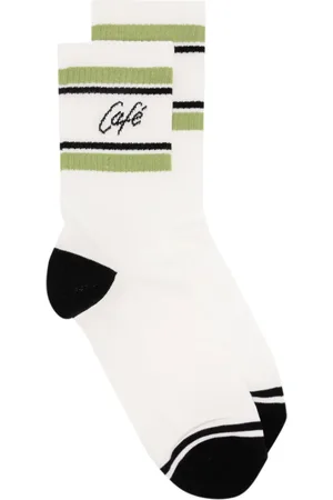Café Kitsuné Chaussettes en maille nervurée à logo