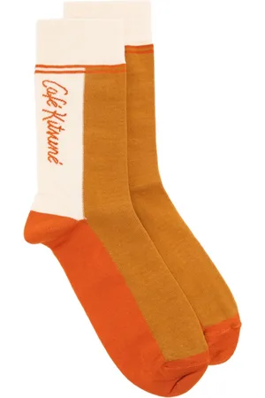 Café Kitsuné Chaussettes à logo en intarsia