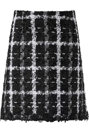 Carolina Herrera Minijupe trapèze en tweed