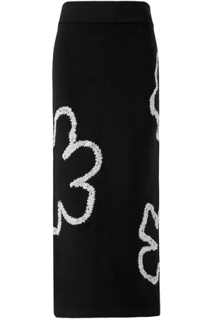Carolina Herrera Jupe mi-longue à fleurs brodées
