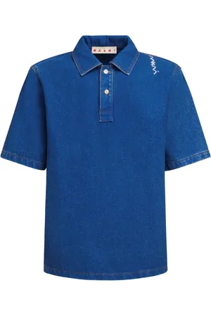 Marni Polo en jean à broderies