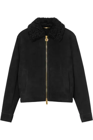 VERSACE Blouson en peau lainée