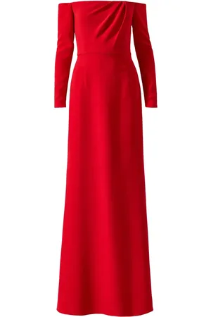 Carolina Herrera Robe drapée à épaules dénudées