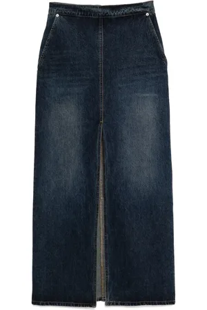 pushBUTTON Jupe en jean à effet délavé