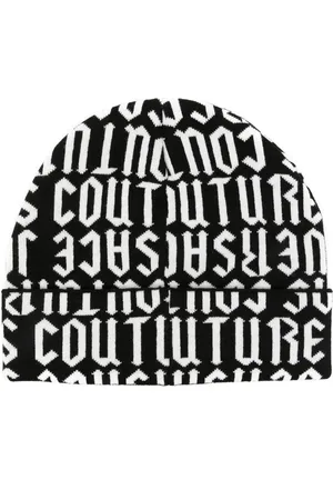 VERSACE Bonnet à logo en jacquard