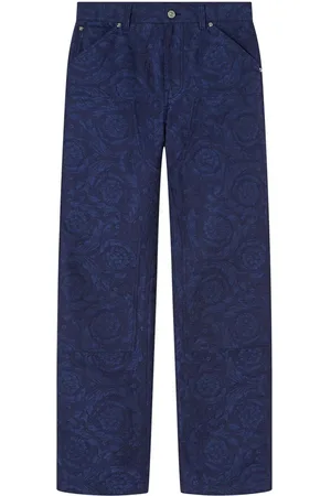 VERSACE Pantalon à motif Barocco en jacquard