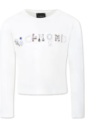 John Richmond T-shirt à logo strassé