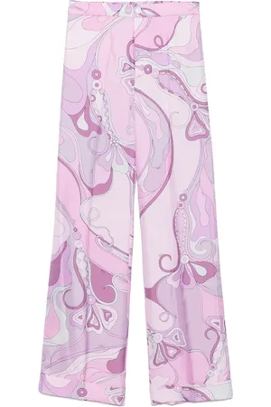Puccini Pantalon à imprimé Orchidée