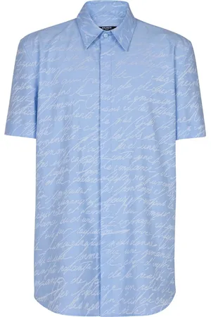 Balmain Chemise à motif Love Letter en jacquard