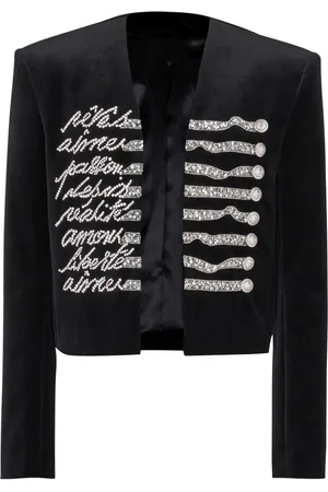Balmain Veste Spencer en velours